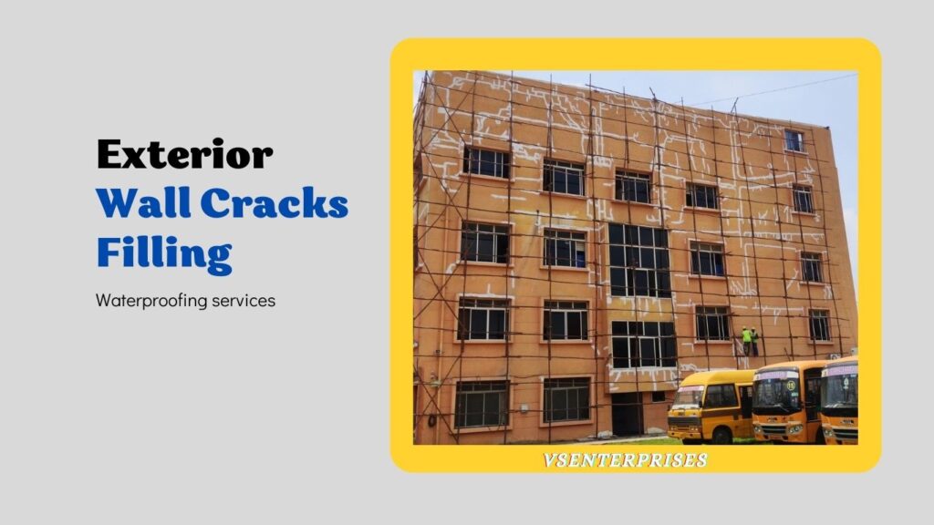 exterior wall crack filling waterproofing